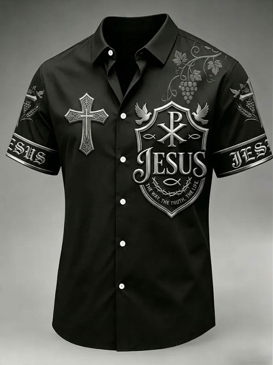 Men's The Way The Truth And The Life Printed Casual Shirt