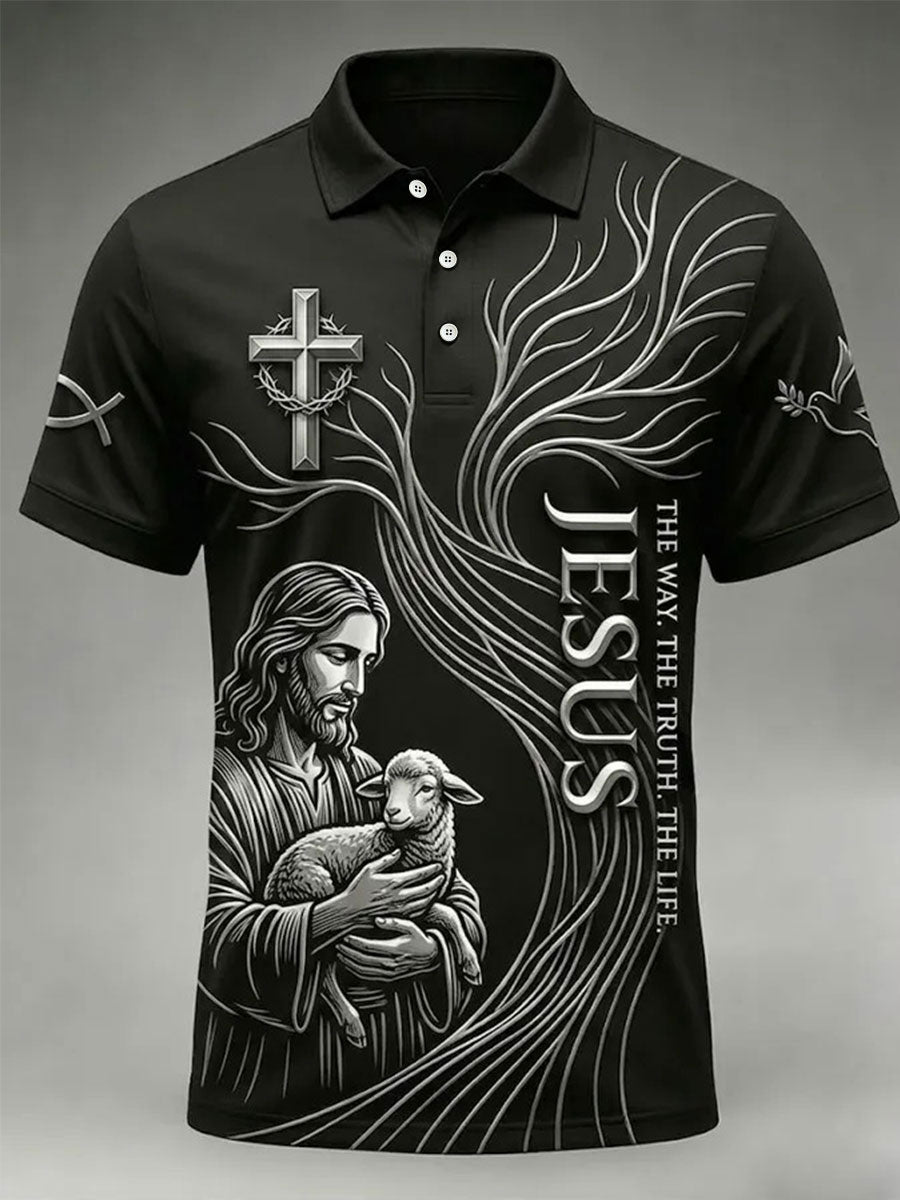 Men's The Way The Truth And The Life Printed Casual Top