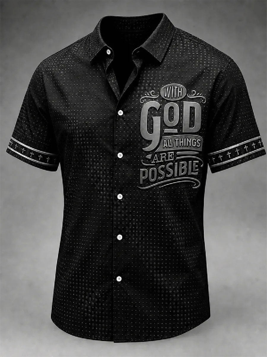 Men's Faith Print Casual Shirt