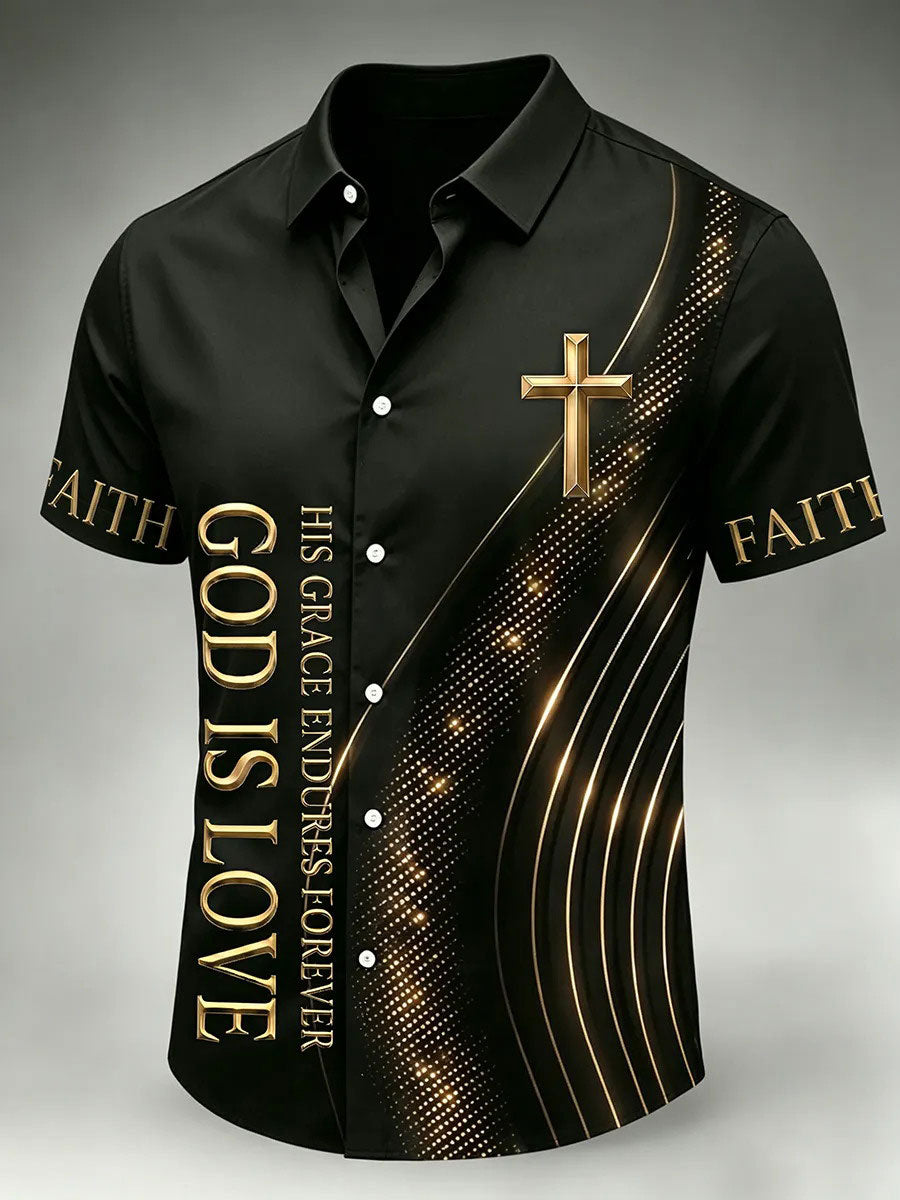 Men's Faith Print Casual Shirt