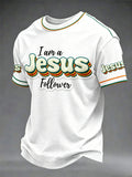 Men's “I’m A Jesus Follower” Faith Casual Print T-shirt