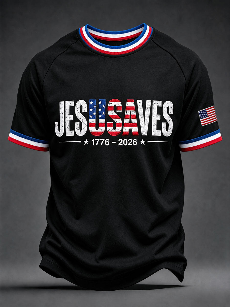 Men's "Jesus Saves USA" T-shirts