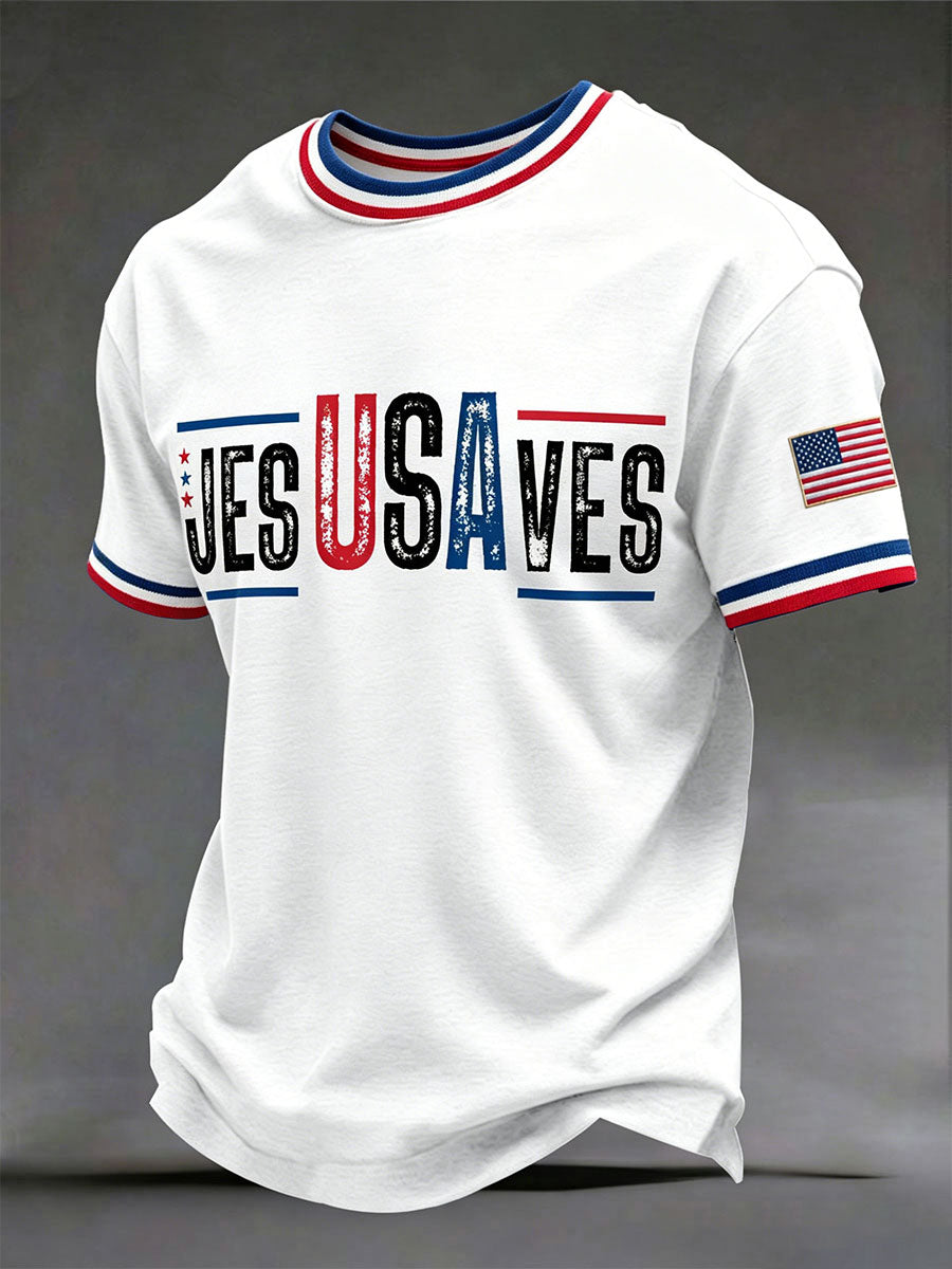 Men's 'Jesus Saves USA' T-shirts