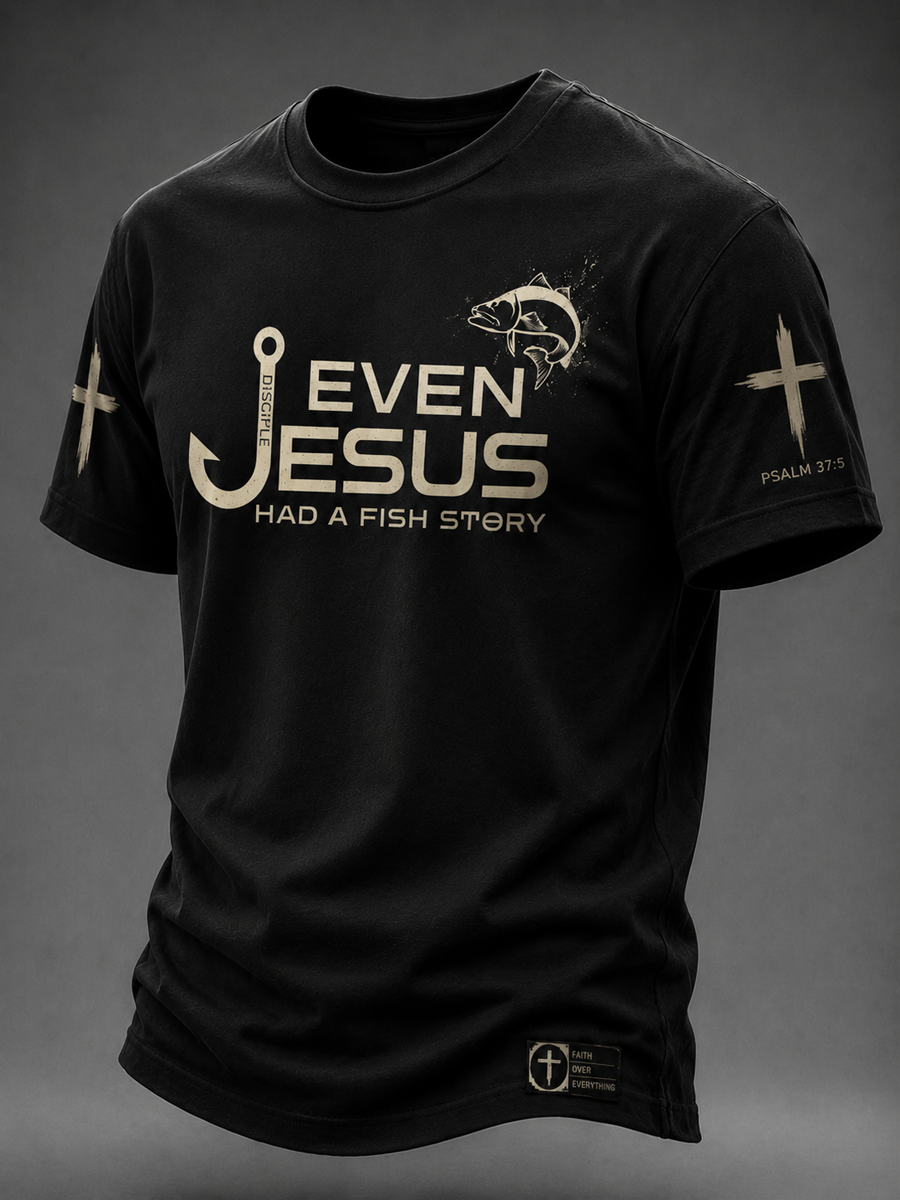 Men's Even Jesus Had a Fish Story short sleeves t-shirt