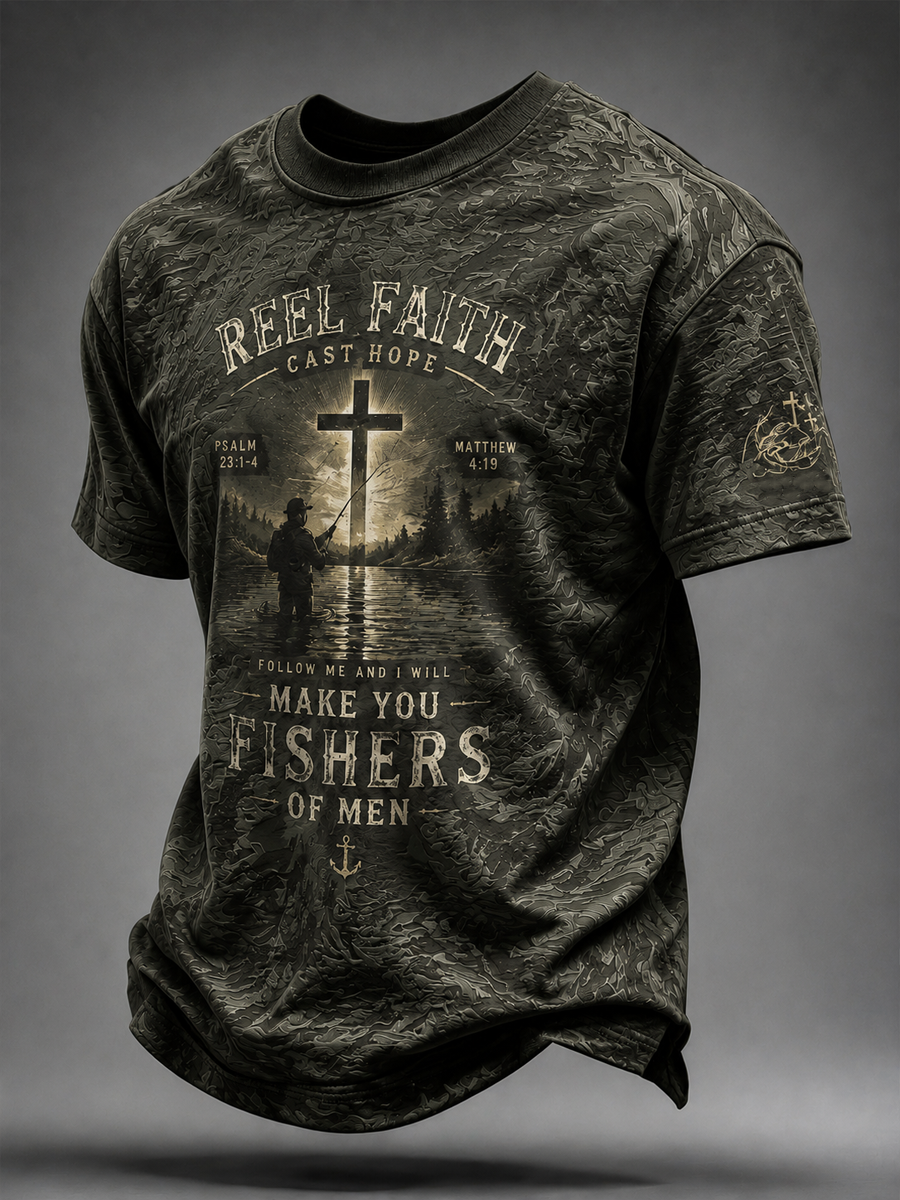 Men's Even Jesus Had a Fish Story short sleeves t-shirt