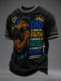 Men's Dad A Man Of Faith Short Sleeves T-shirt