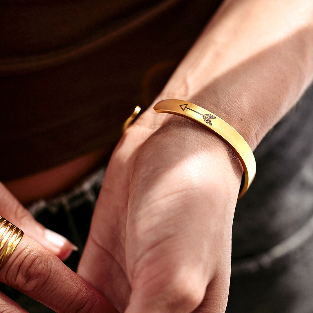 Beautiful Girl You Can Do Hard Things Cuff Bracelet
