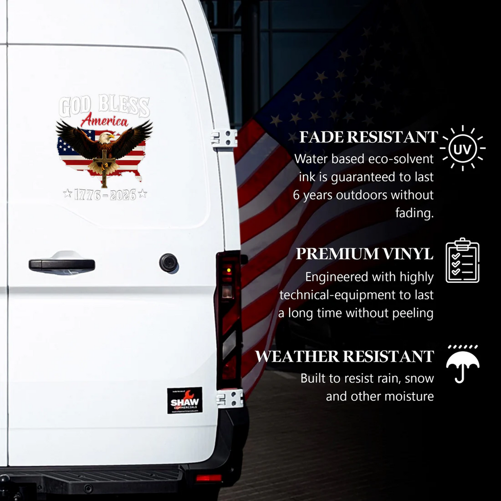 🔥 LIMITED TIME OFFER – 250th Anniversary Decal, United States Of America Eagle Patriotic